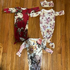 3 baby gowns